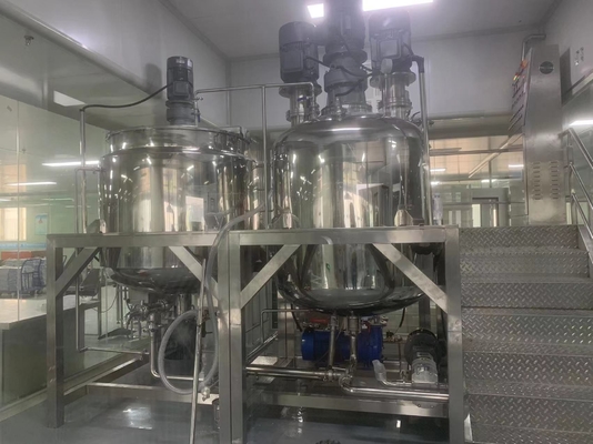 50-5000L Emulsionatore cosmetico Mixer attrezzature per la lavorazione di prodotti chimici 1 anno di garanzia